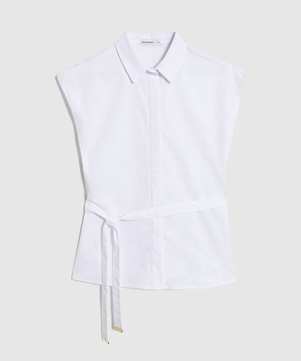 Camisa Minimalista Con Lazo Para Mujer image number null