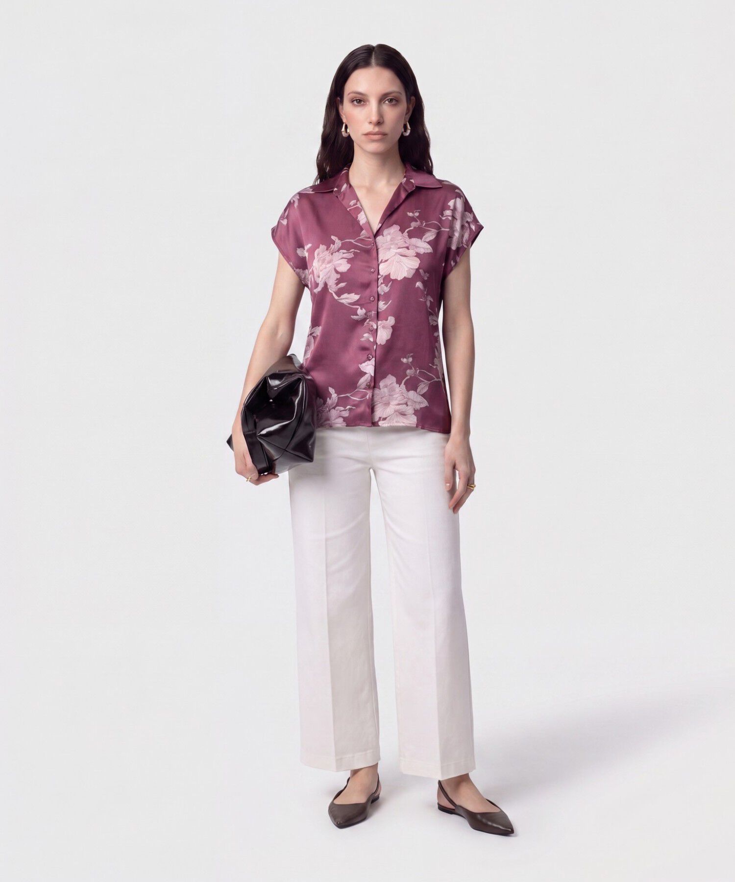 Camisa Manga Corta Estampada Para Mujer