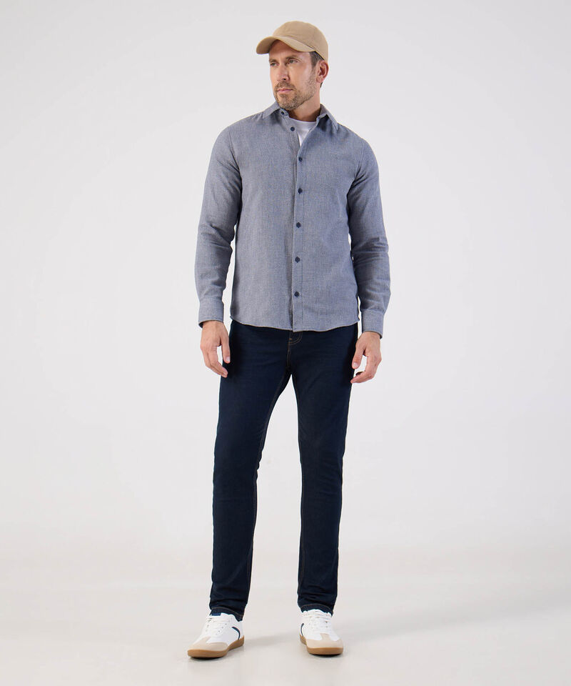 Camisa Texturizada Casual De Hombre