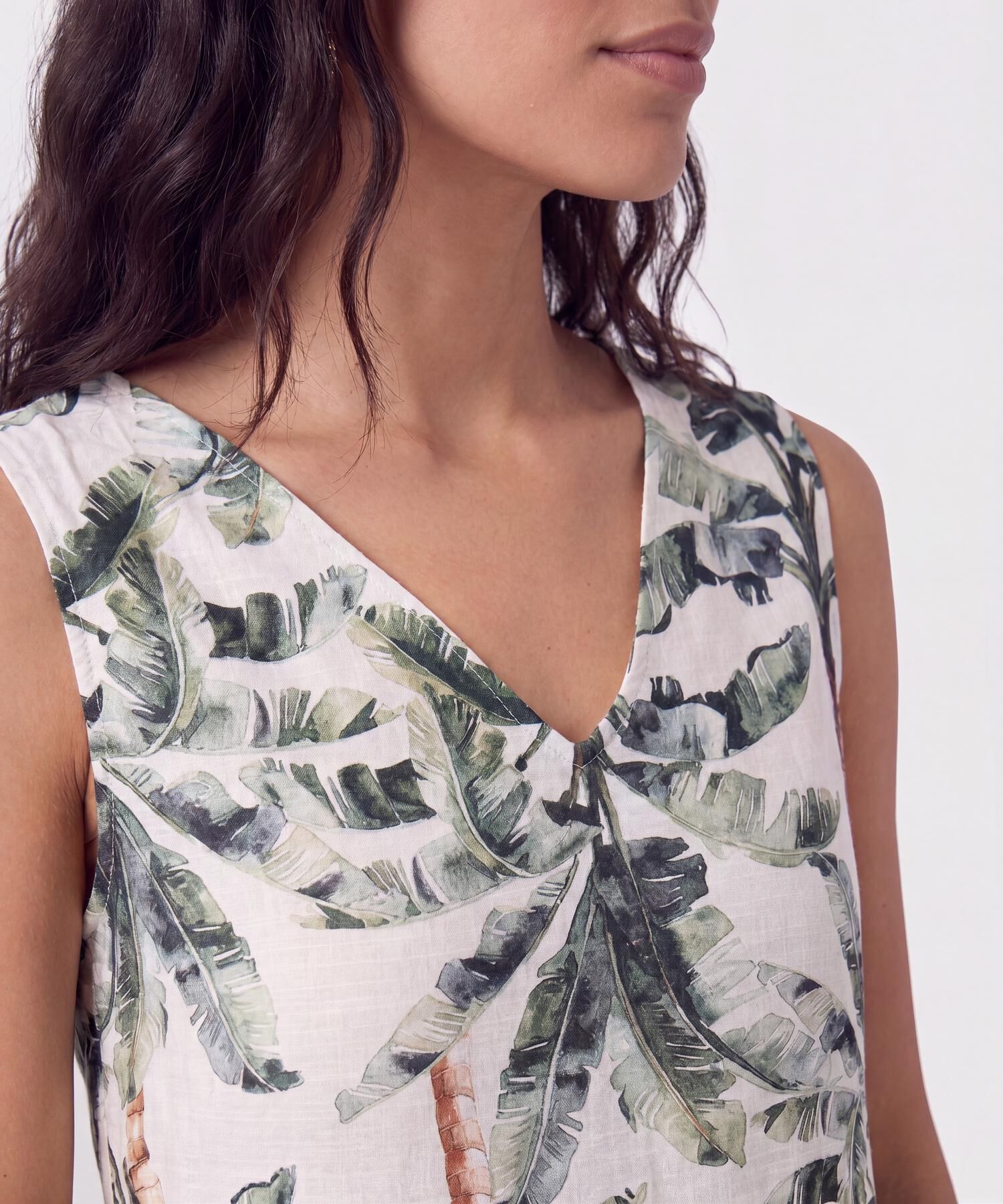 Vestido Corto Estampado Con Cintur&oacute;n Para Mujer