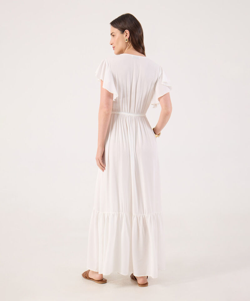 Vestido Unicolor Con Cinta Para Ajustar 