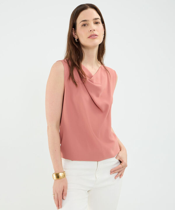 Blusa Escote Drapeado