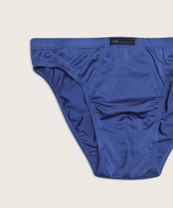 Calzoncillo Unicolor De Malla Para Hombre, Indigo, hi-res