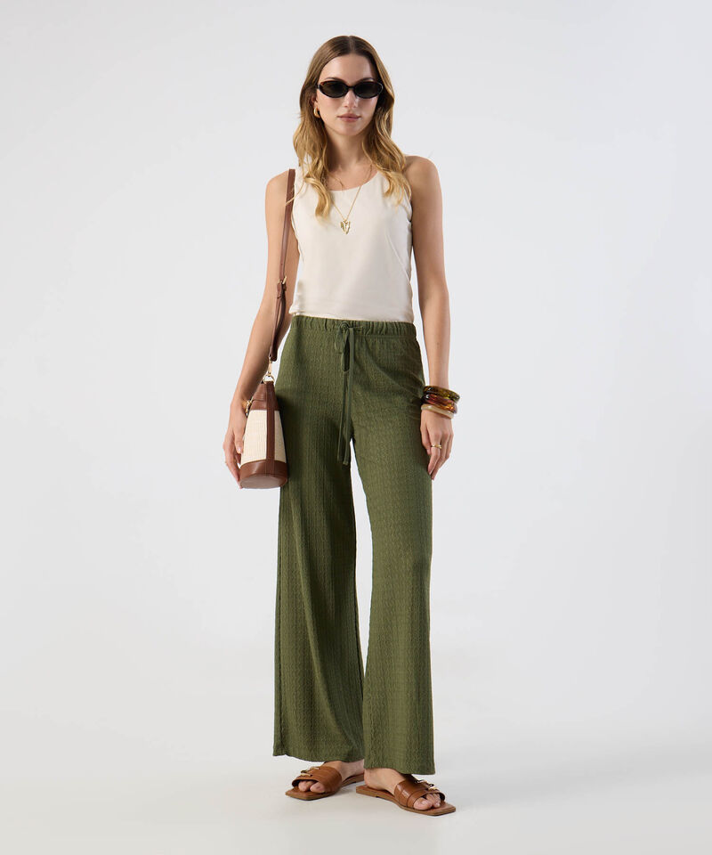 Pantal&oacute;n Tejido Amplio C&oacute;modo Para Mujer