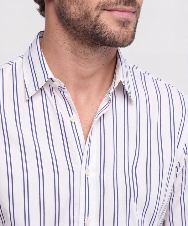 Camisa Manga Corta a Rayas para Hombre