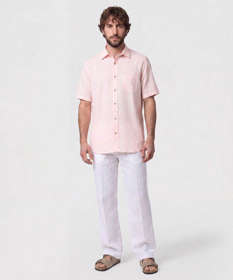 Camisa Manga Corta Texturizada Para Hombre