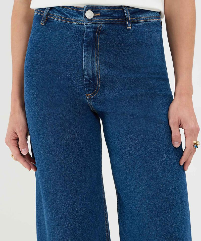 Jeans Culotte Tono Medio