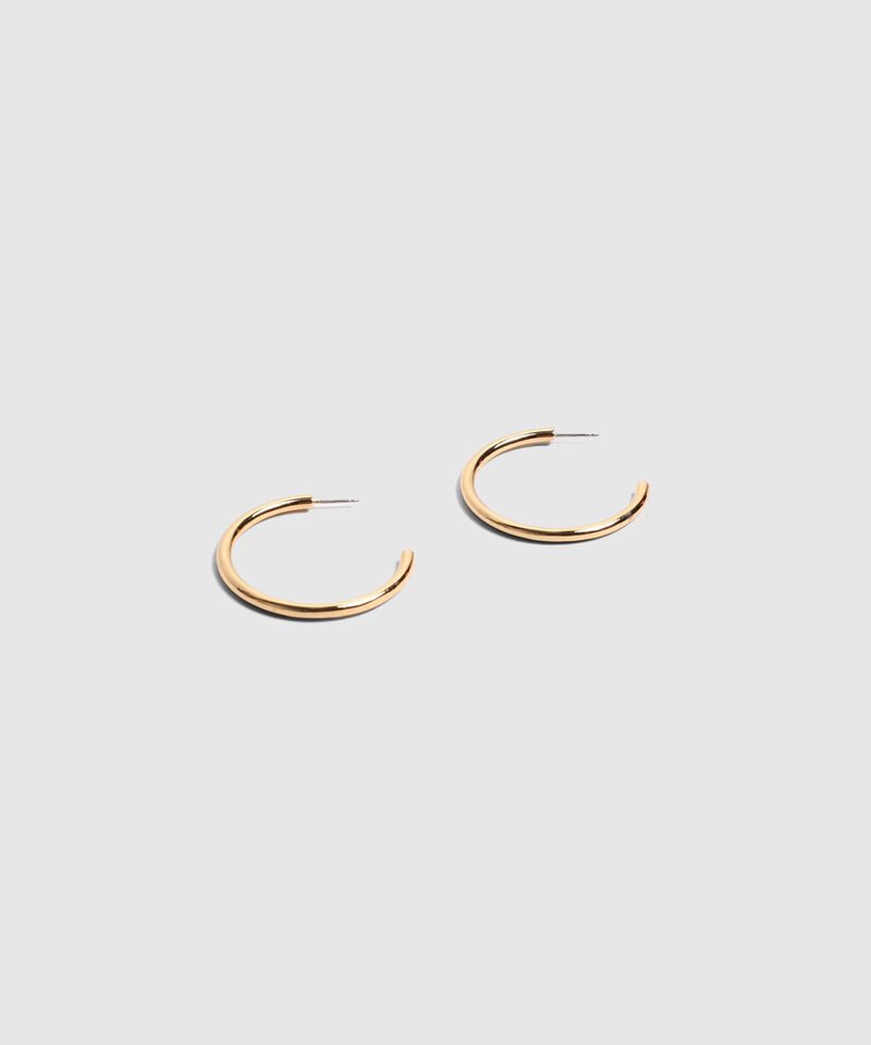 Aretes Grandes De Silueta Tubular Mujer