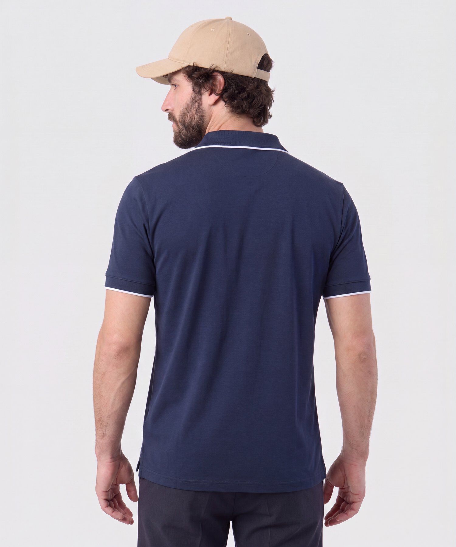 Polo Con Cuello Sin Botones Hombre