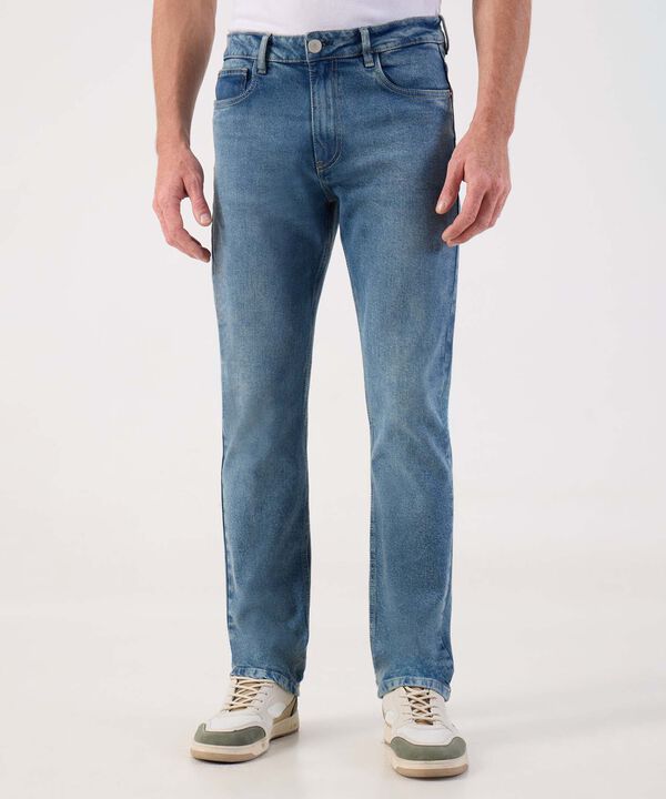 Jean Cl&aacute;sico de Corte Recto C&oacute;modo Para Hombre image number null