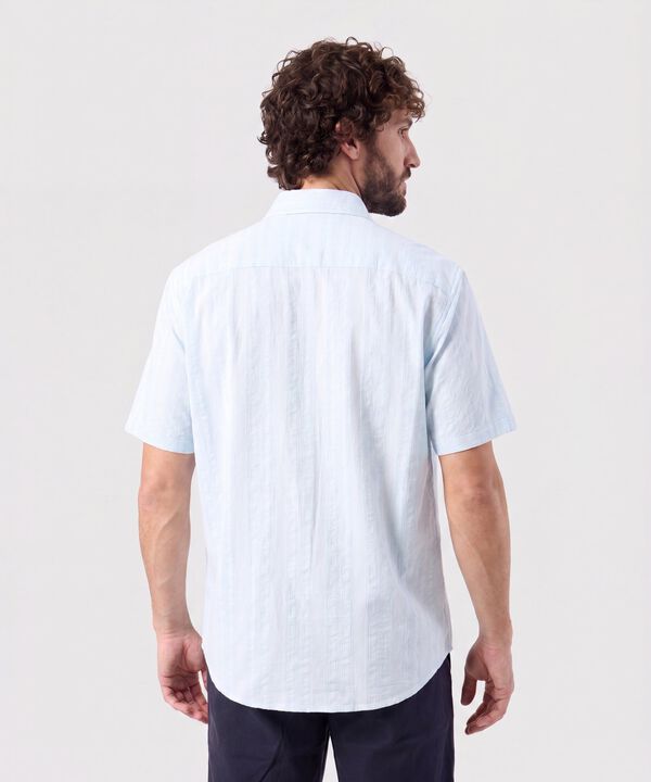 Camisa Manga Corta Texturizada Para Hombre