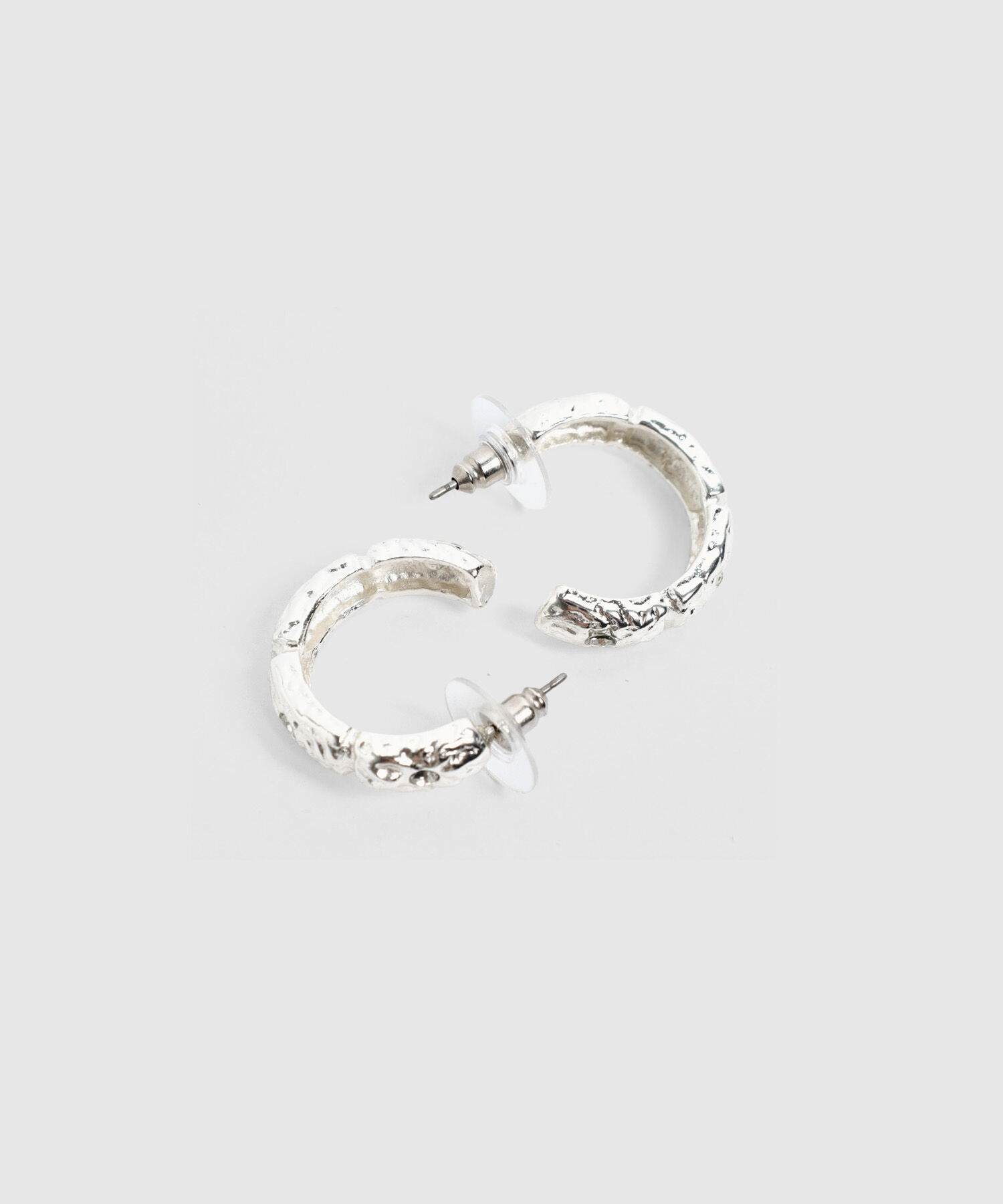 Aretes Argollas Texturizadas Para Mujer