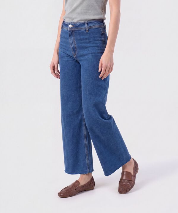 Jeans Corte Culotte de Tiro Alto para Mujer image number null