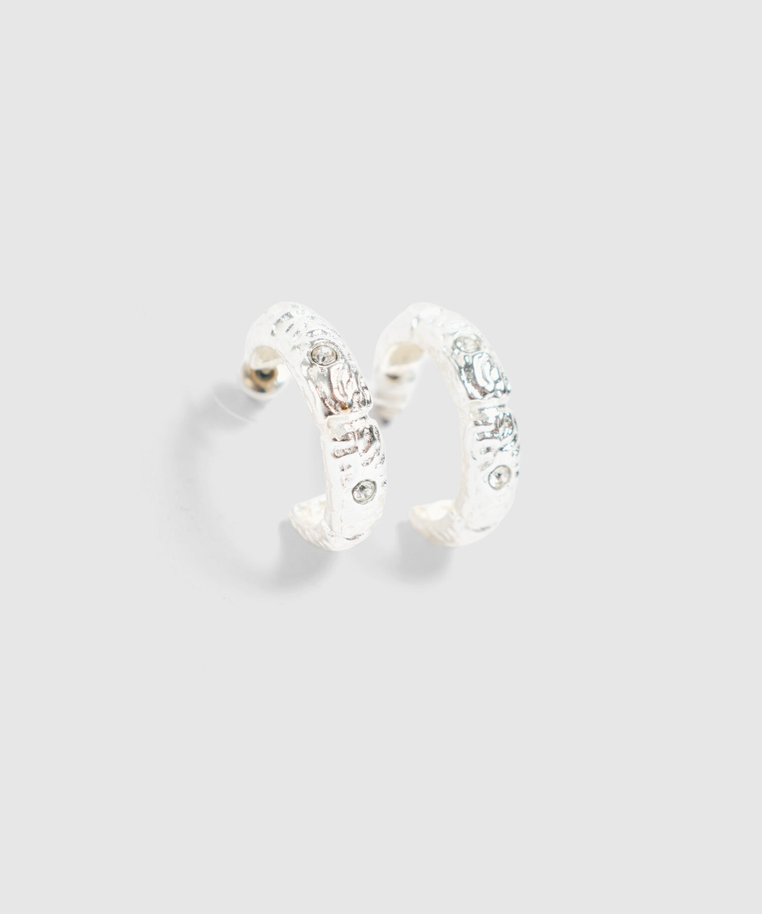 Aretes Argollas Texturizadas Para Mujer