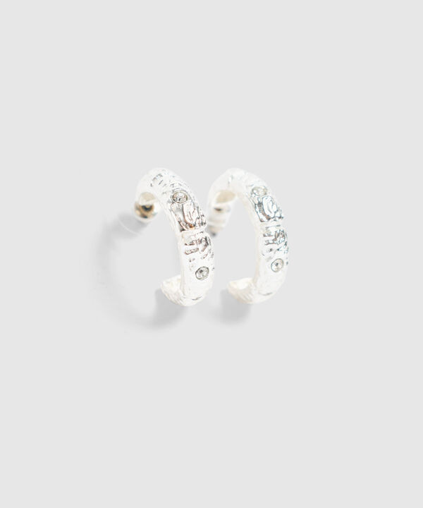 Aretes Argollas Texturizadas Para Mujer