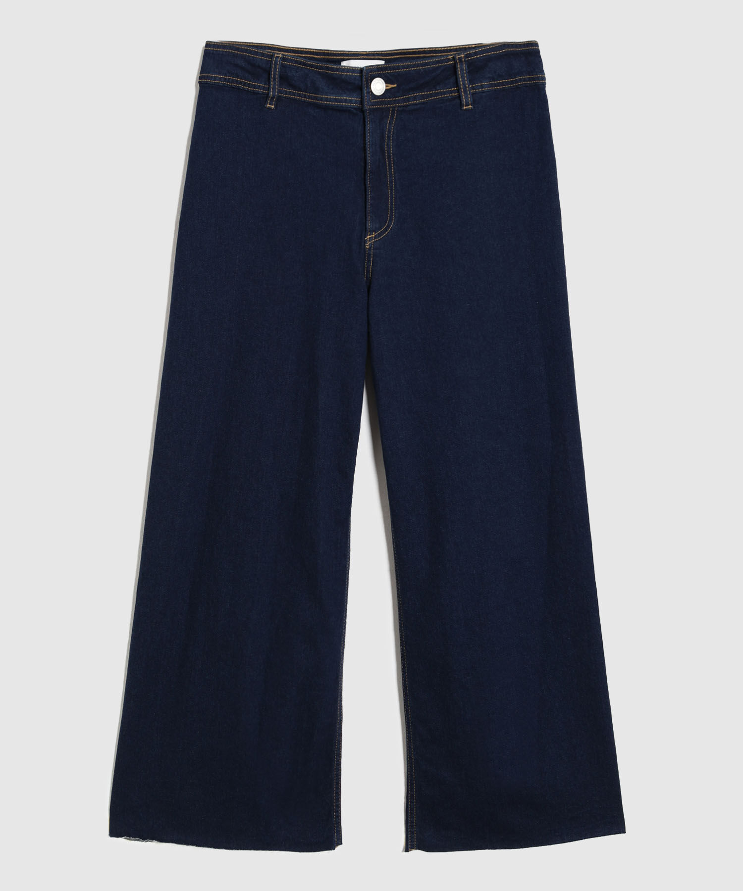 Jeans Culotte De Tiro Alto