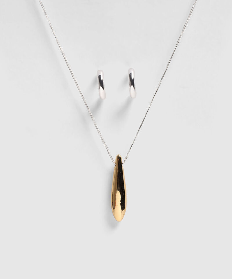 Set De Collar Y Aretes Minimalistas