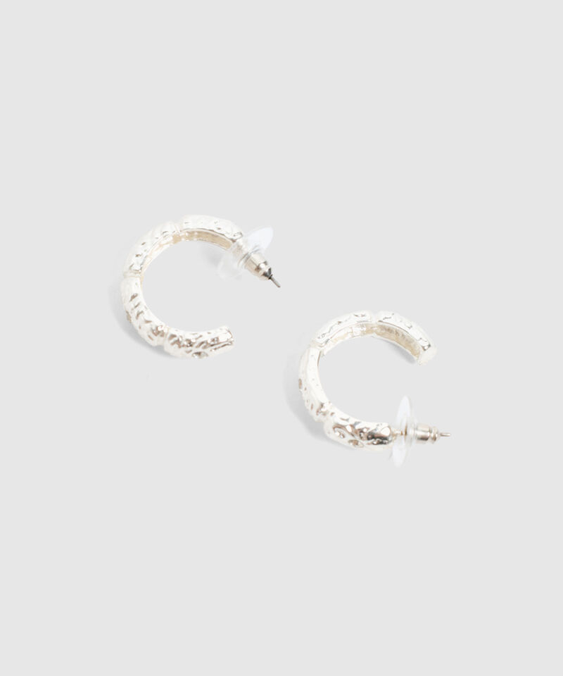 Aretes Argollas Texturizadas Para Mujer