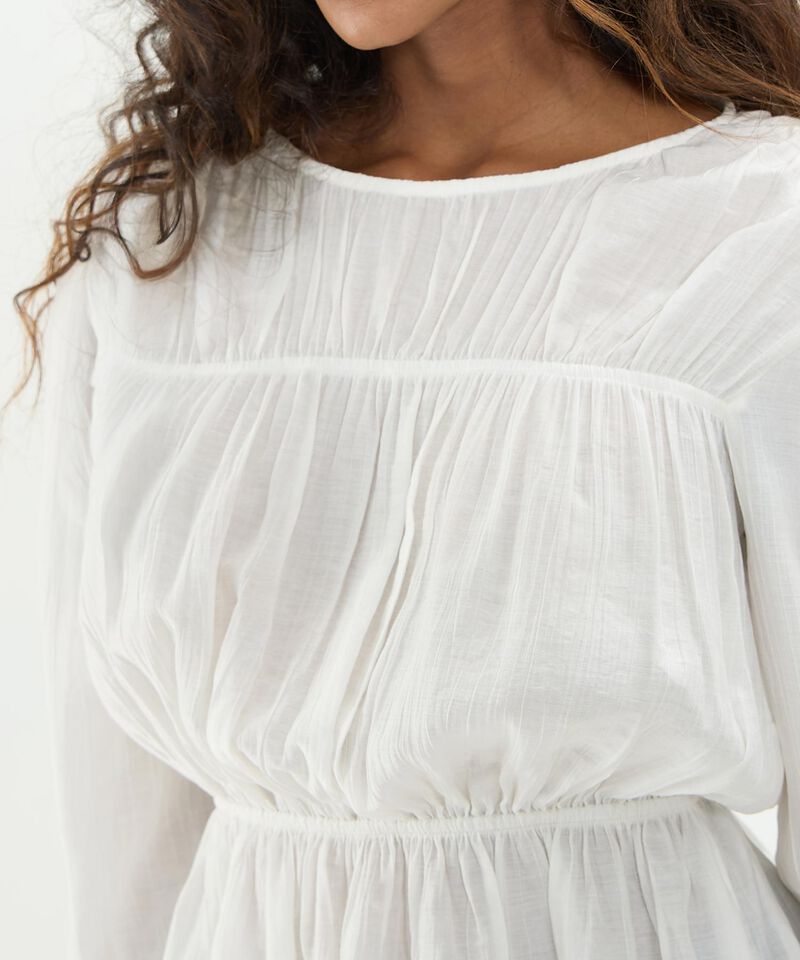 Blusa Texturizada Con Encauchado Para Mujer
