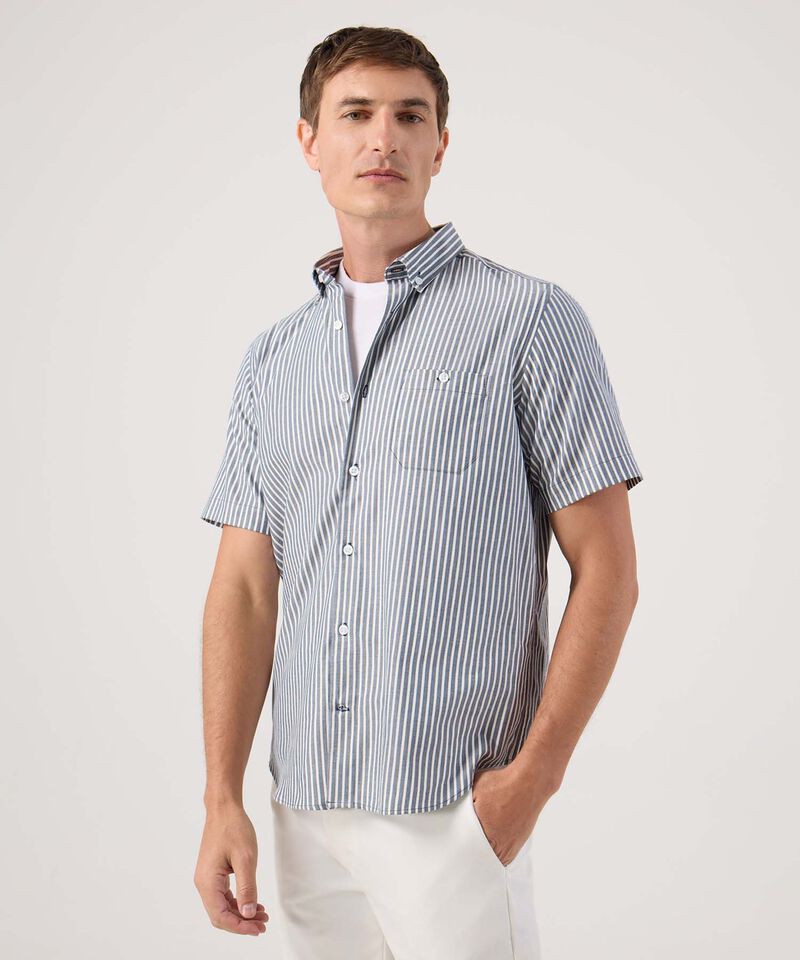 Camisa Manga Corta A Rayas