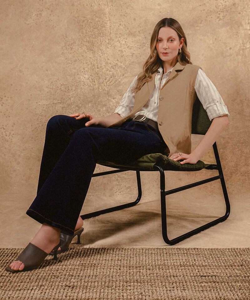 Jeans Flare Tono Oscuro