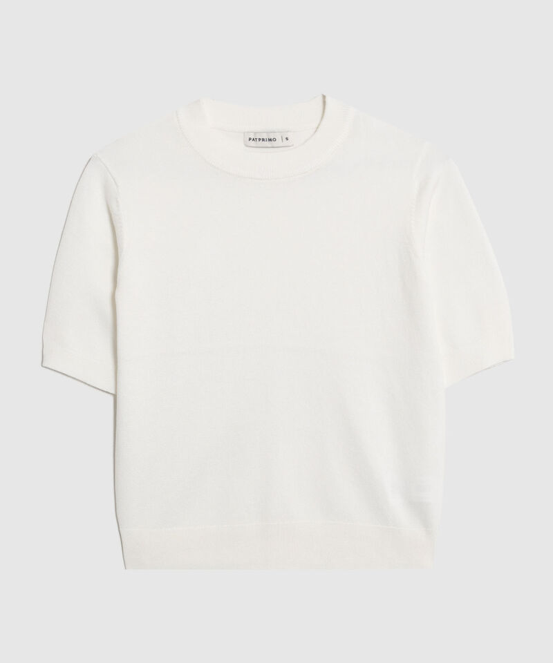 Camiseta Unicolor Manga Corta para Mujer