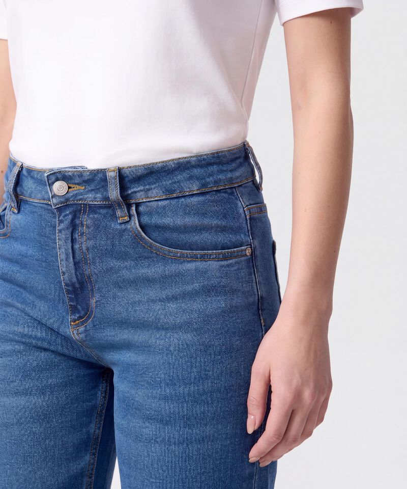Jeans Para Mujer Con Apliques Laterales