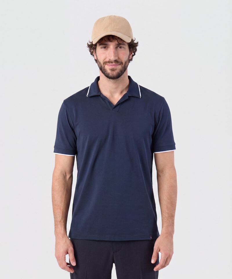 Polo Con Cuello Sin Botones Hombre