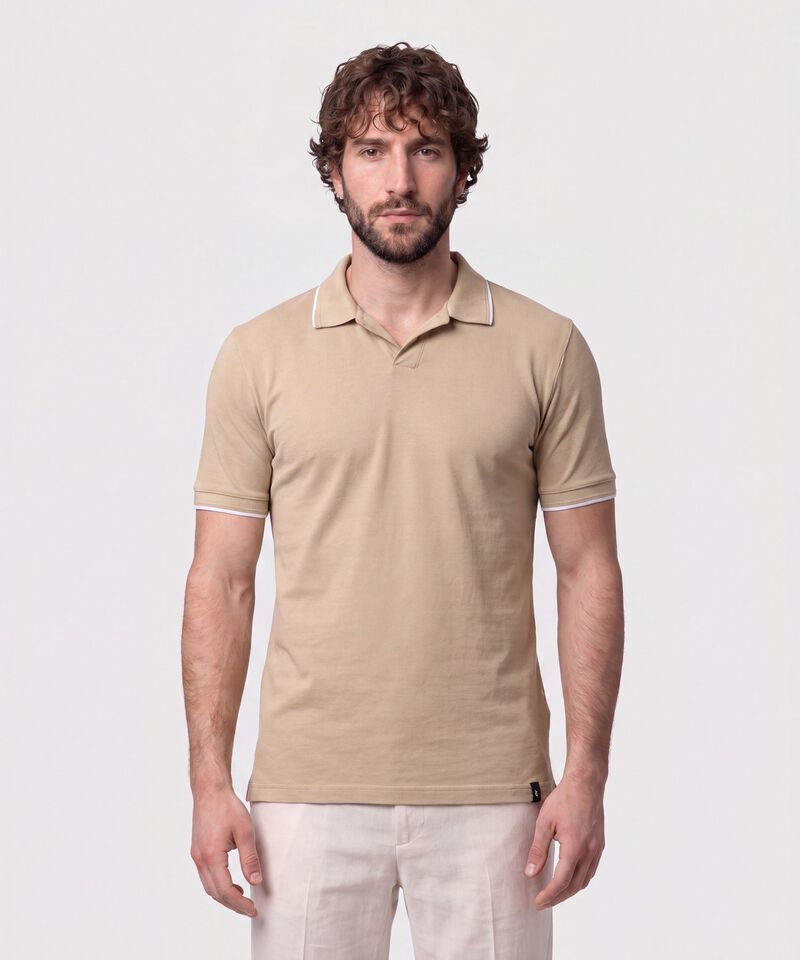 Polo Con Cuello Sin Botones Hombre