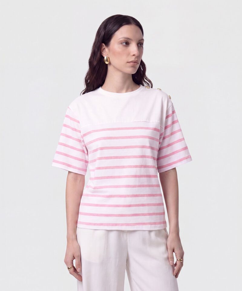 Blusa con Botones en Hombro para Mujer