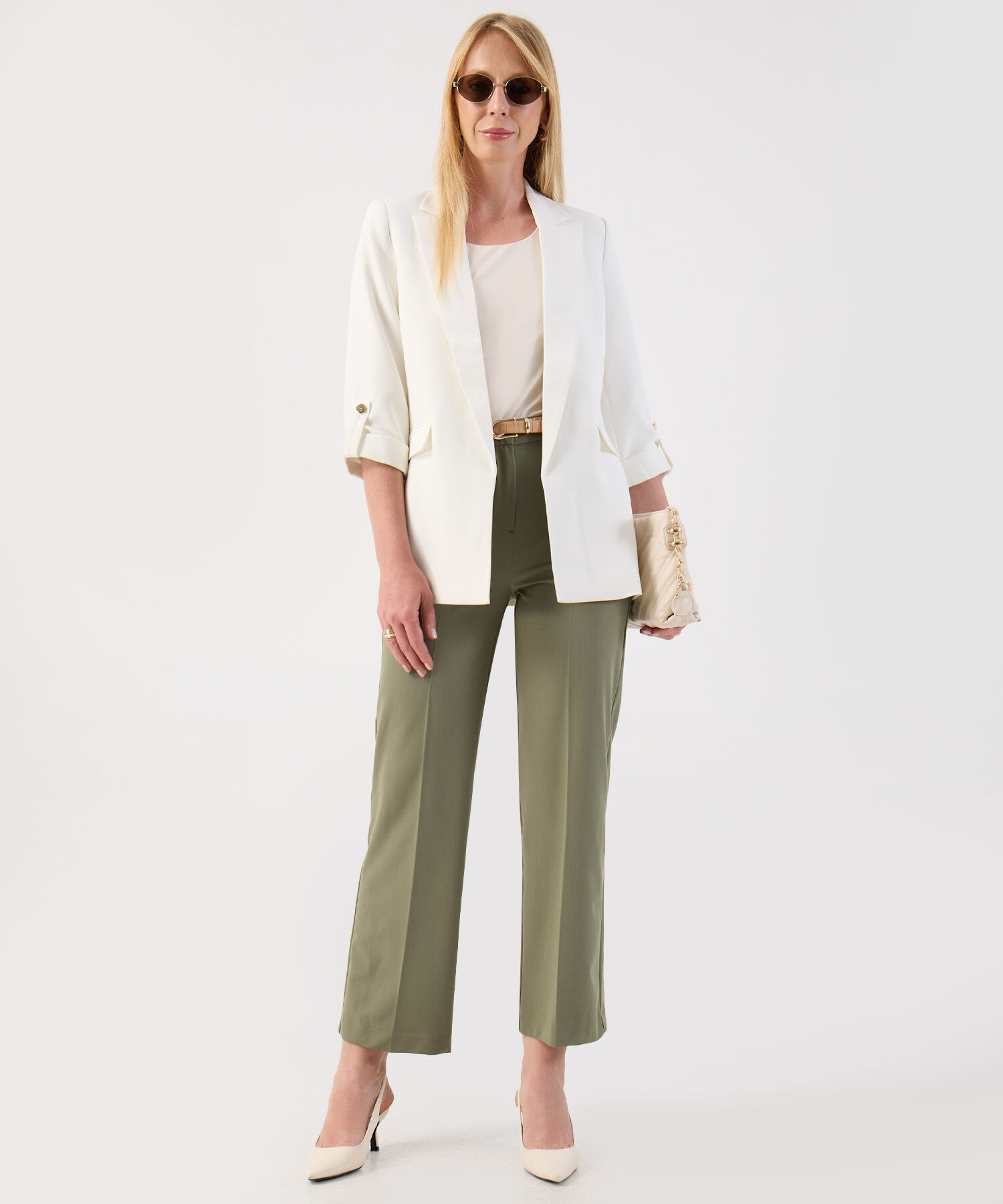 Pantal&oacute;n Sastre Cropped Cl&aacute;sico Urbano