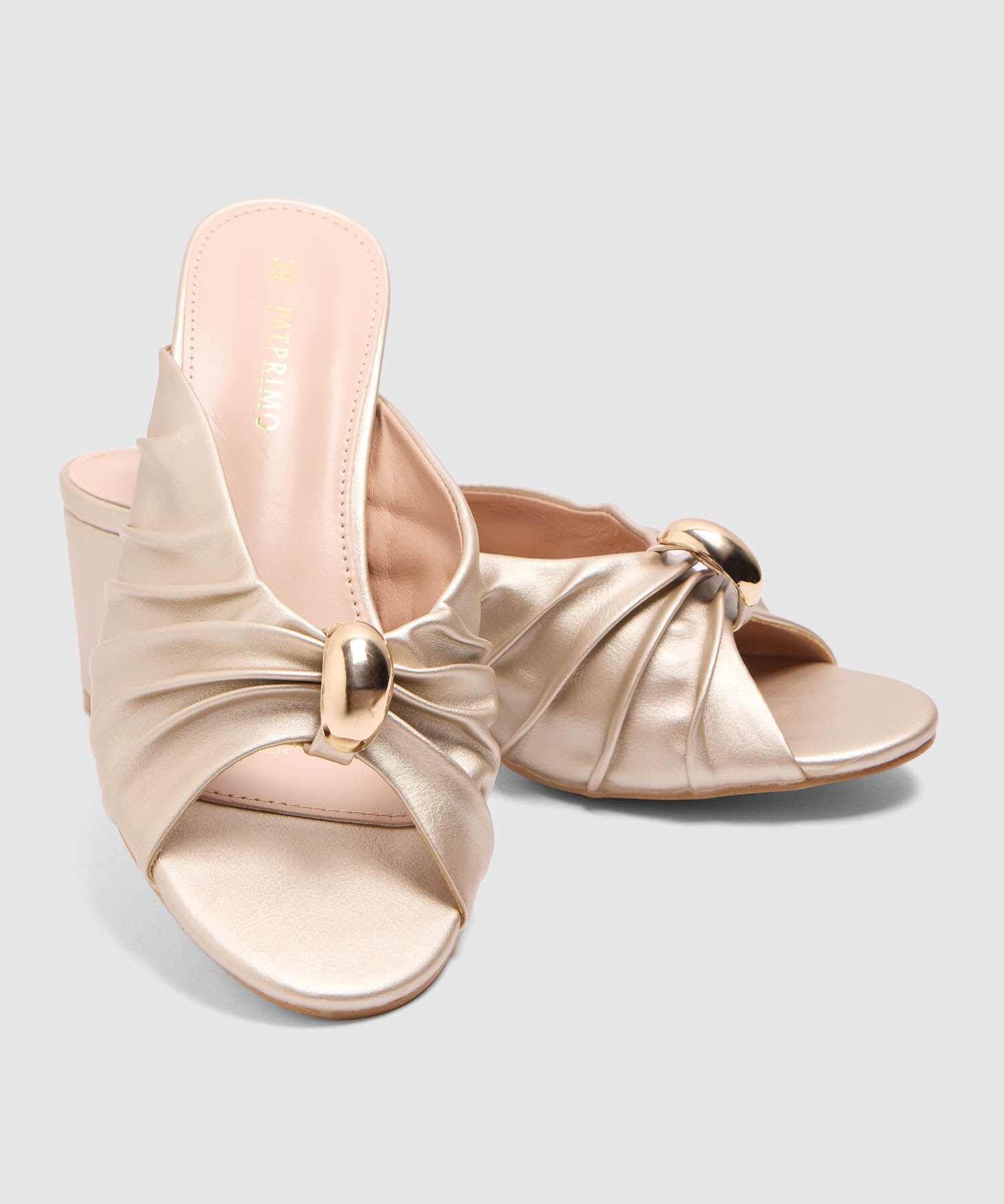 Sandalias Destalonadas Mules Con Tac&oacute;n Grueso Para Mujer