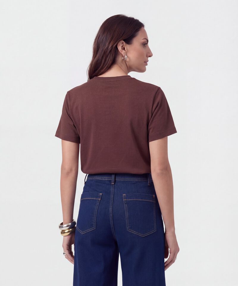 Camiseta Cuello Redondo Cl&aacute;sica Para Mujer