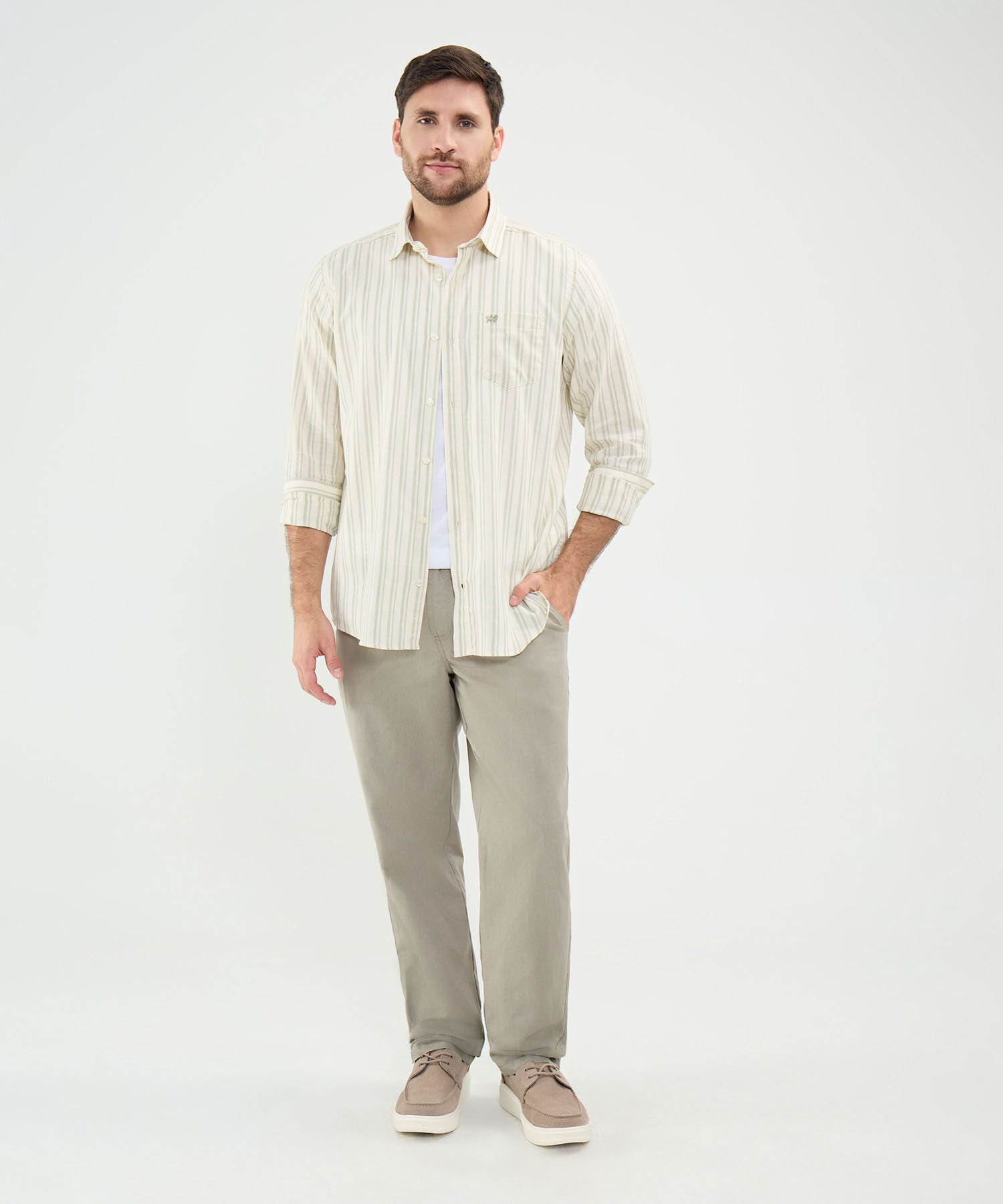 Pantal&oacute;n en Efecto Lino
