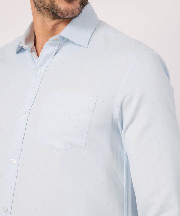 Camisa Estampada Con Bolsillo 