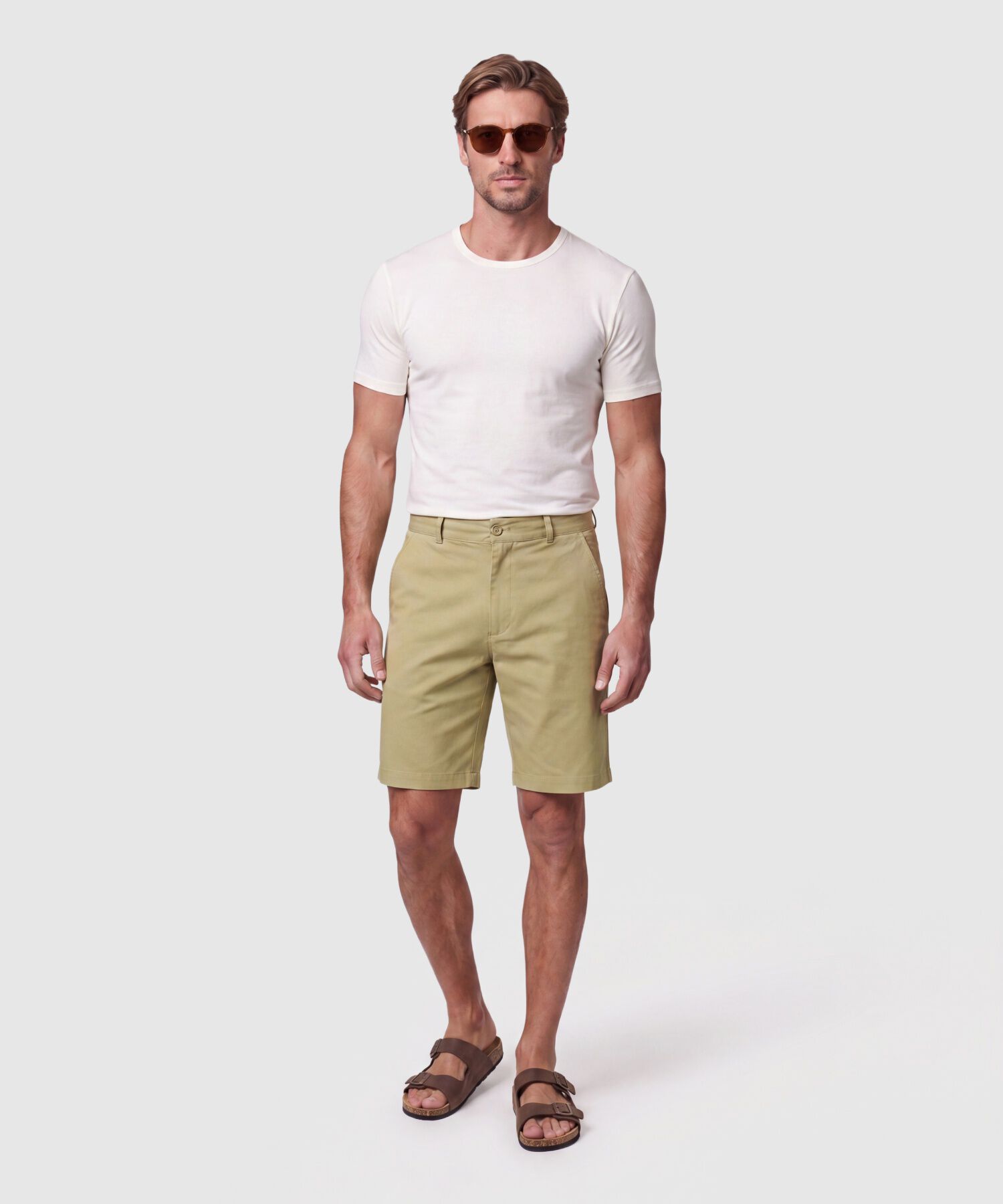 Bermuda Casual Unicolor Para Hombre