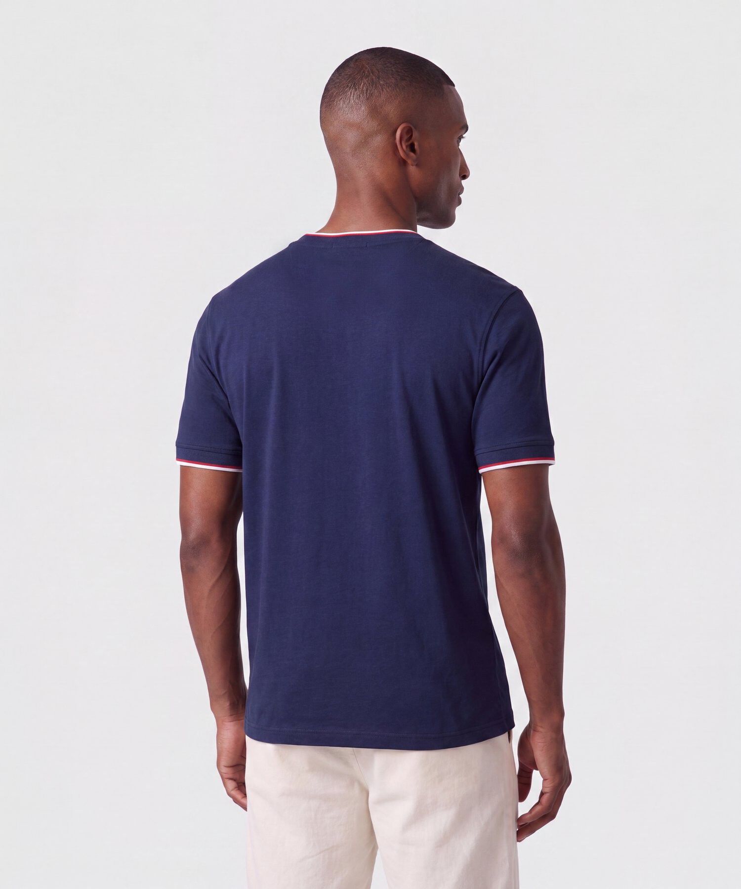 Camiseta Cuello Redondo Contrastado Hombre