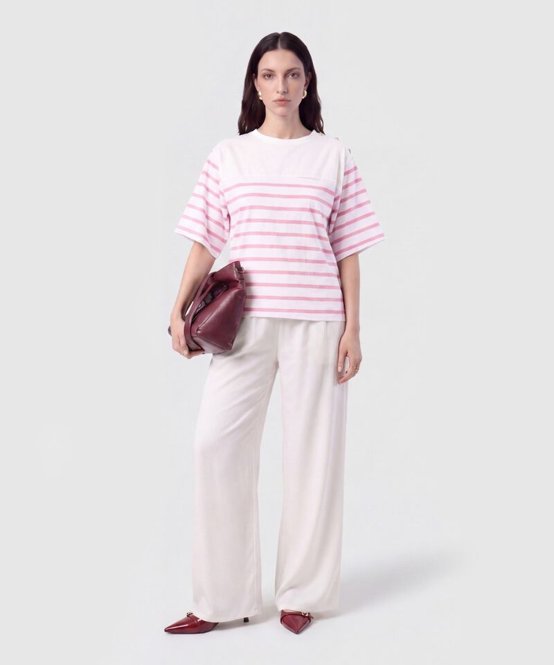 Blusa con Botones en Hombro para Mujer