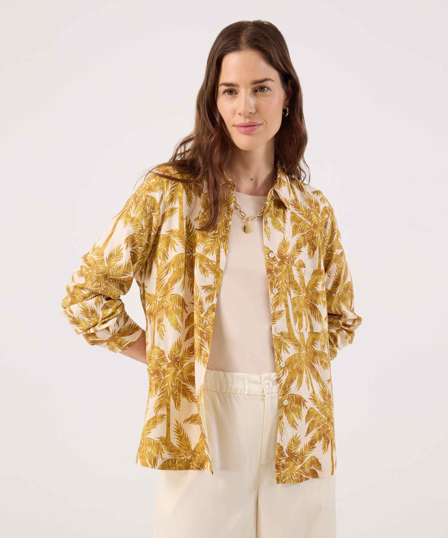 Camisa Estampada Manga Larga