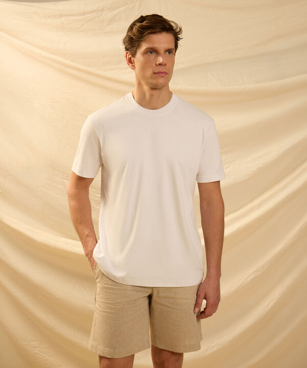Camiseta de Algod&oacute;n Esencial para Hombre Cuello Redondo