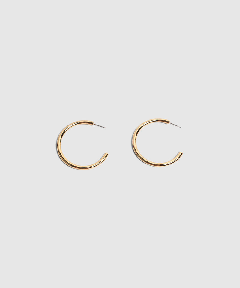Aretes Grandes De Silueta Tubular Mujer