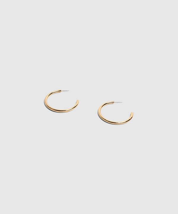 Aretes Grandes De Silueta Tubular Mujer