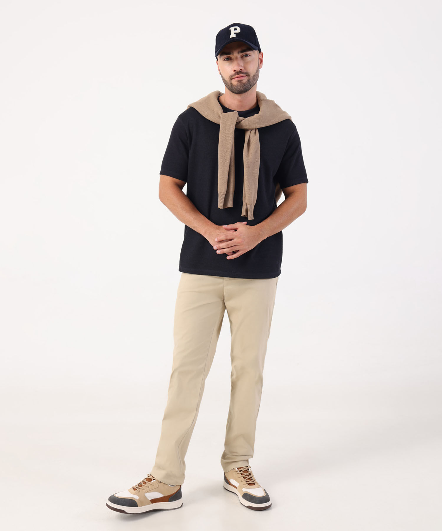 Pantal&oacute;n Chino Unicolor De Corte Casual
