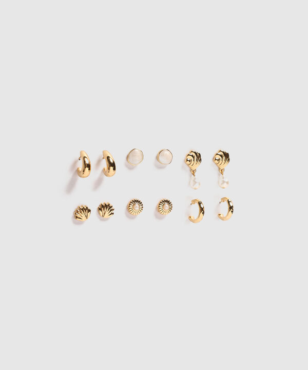Set X6 Aretes Con Motivos De Mar Para Mujer