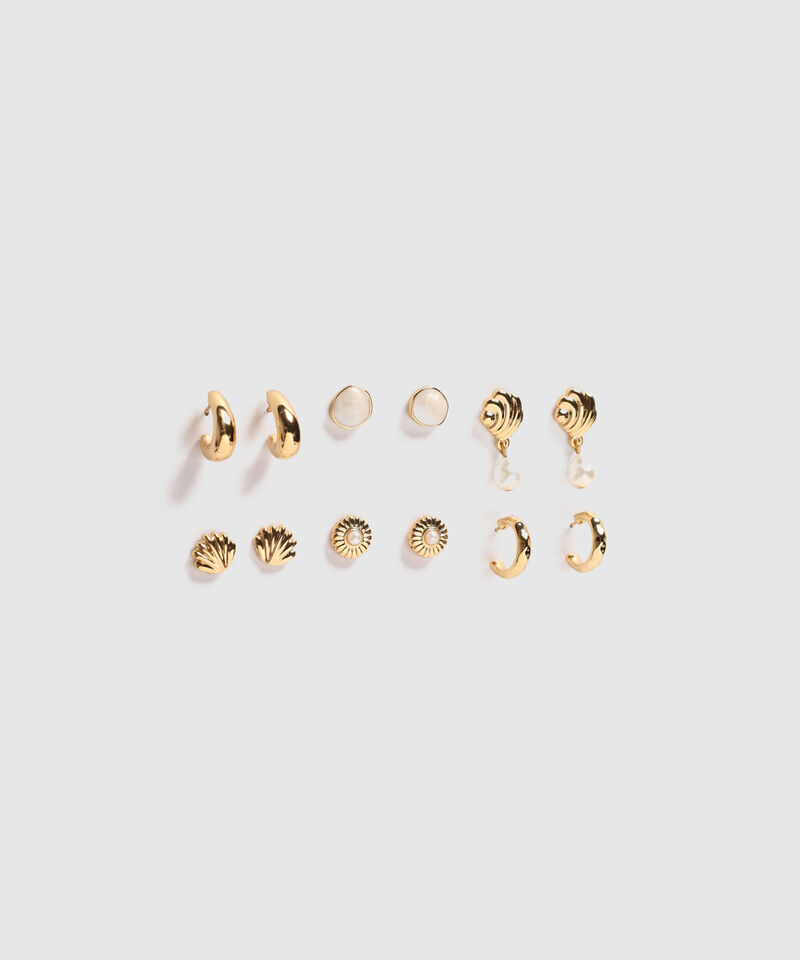 Set X6 Aretes Con Motivos De Mar Para Mujer