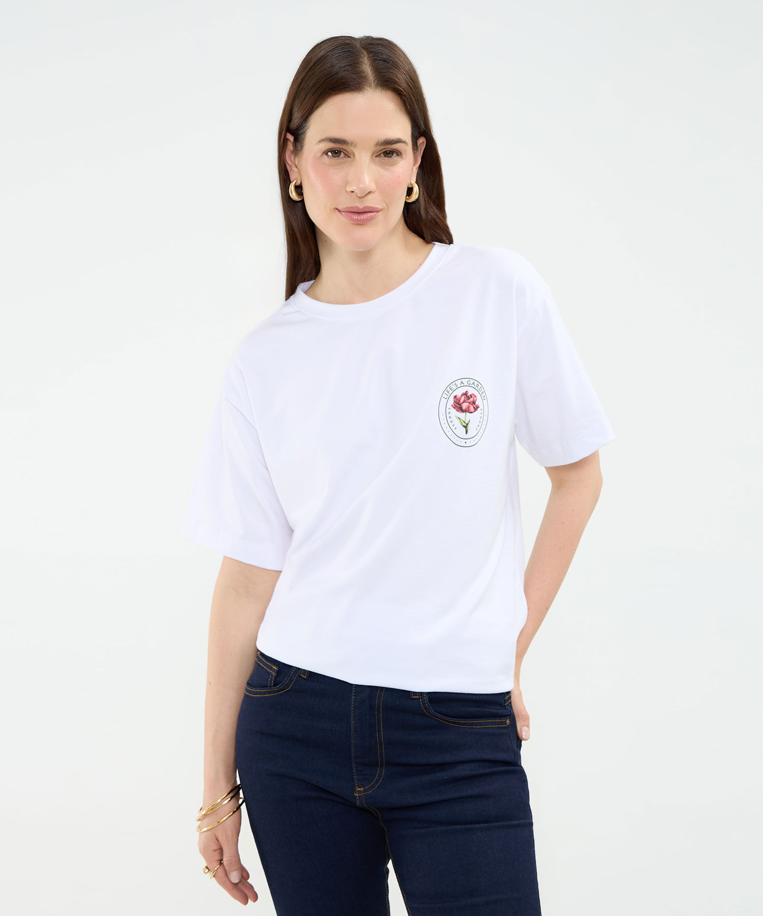 Camiseta Estampado Bot&aacute;nico