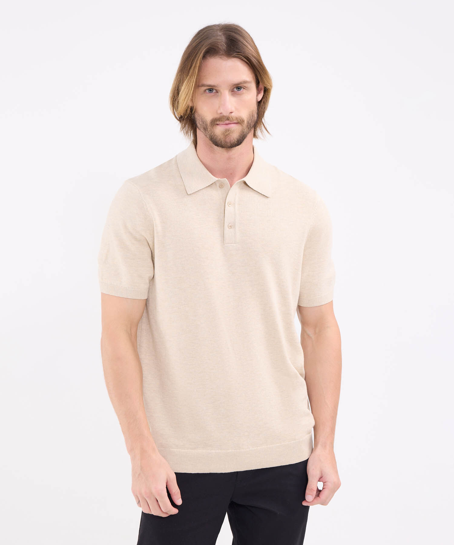Polo Tejida Para Hombre