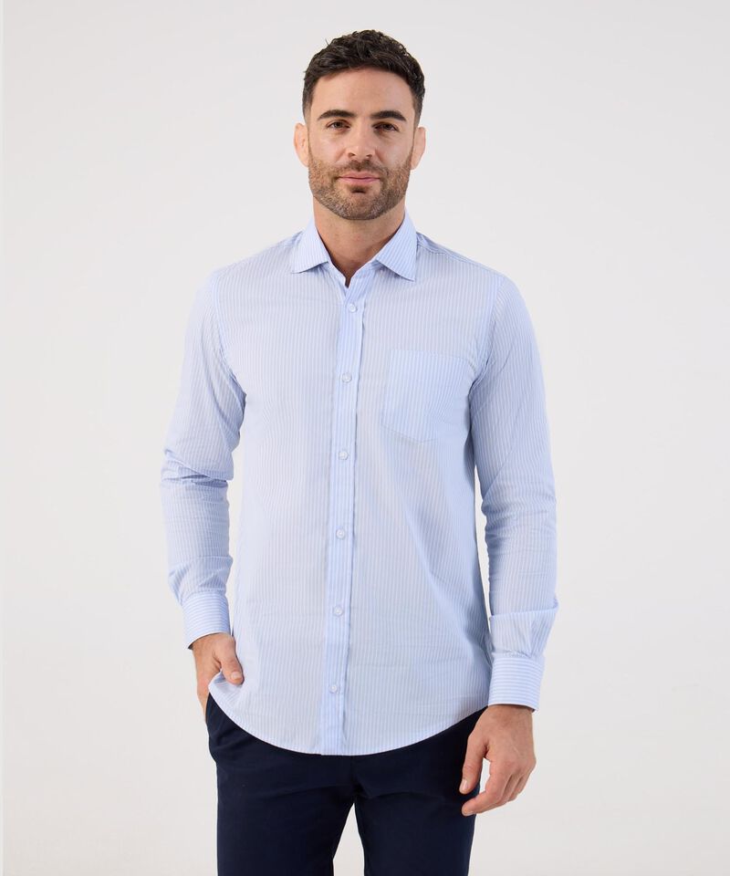 Camisa de Rayas Manga Larga para Hombre
