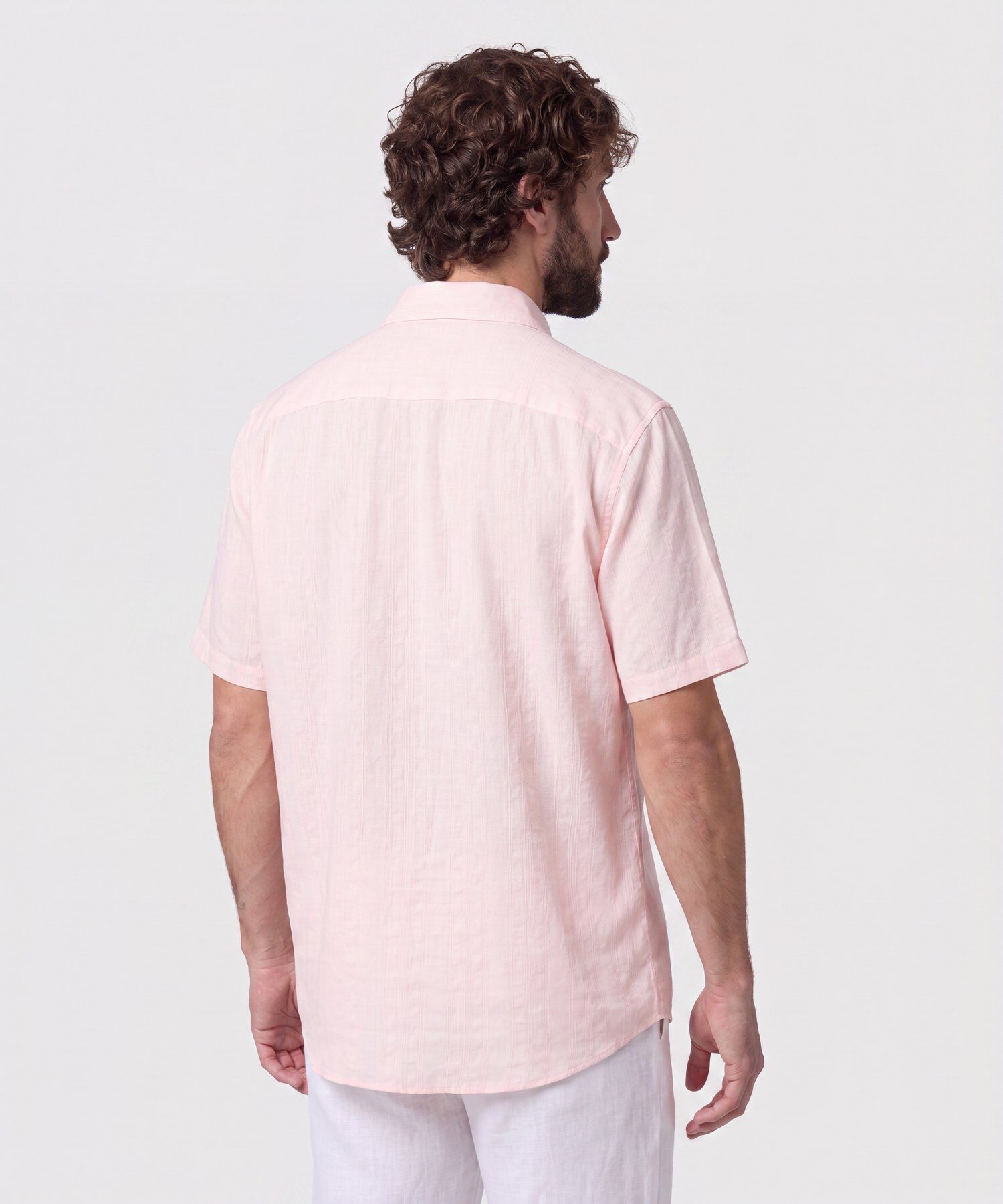 Camisa Manga Corta Texturizada Para Hombre