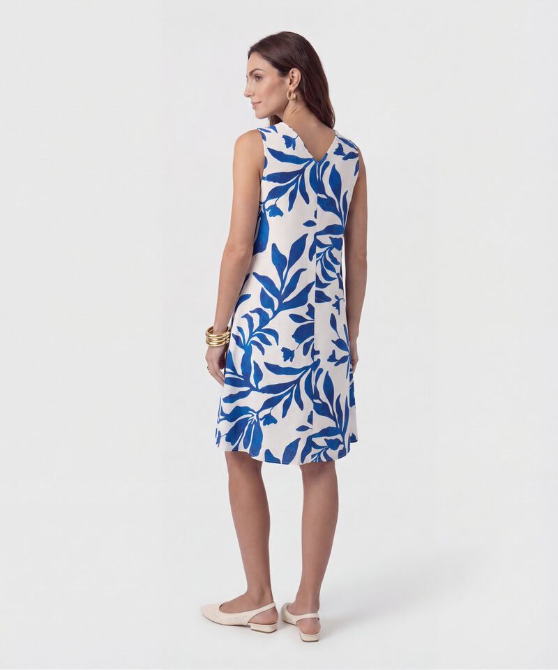 Vestido Corto Manga Sisa Cuello En V Mujer